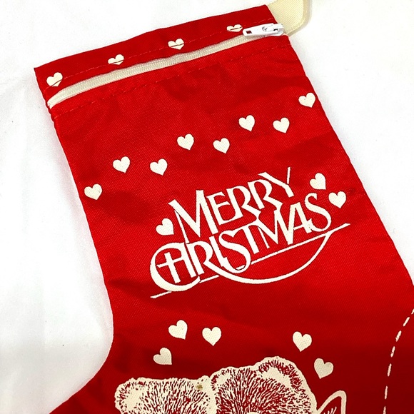 Vintage Horizon Designs Christmas Stocking 80’s Pouch With Zipper Holiday Bears - Picture 4 of 9